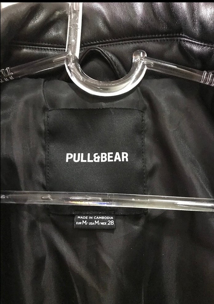 kadın pull bear deri ceket - Görsel 4