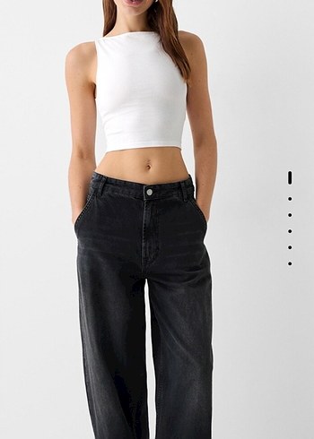 Siyah Bol Kesim Pantolon - Görsel 2