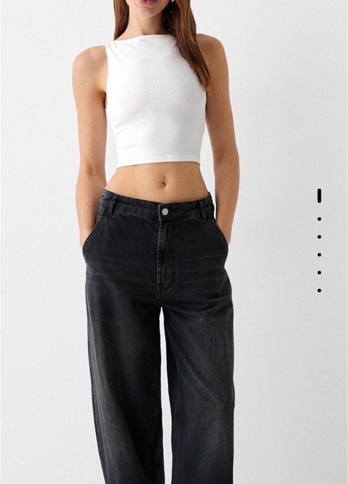 Siyah Bol Kesim Pantolon - Görsel 2