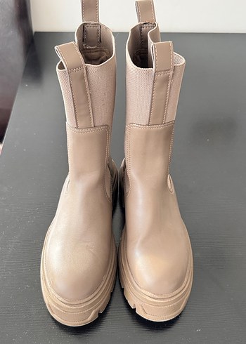 Bej Platform Topuklu Kadın Ayakkabı - Görsel 3