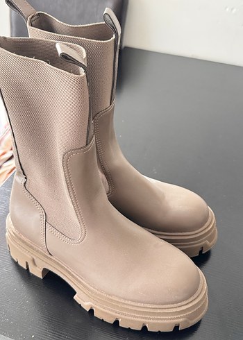 Bej Platform Topuklu Kadın Ayakkabı - Görsel 4