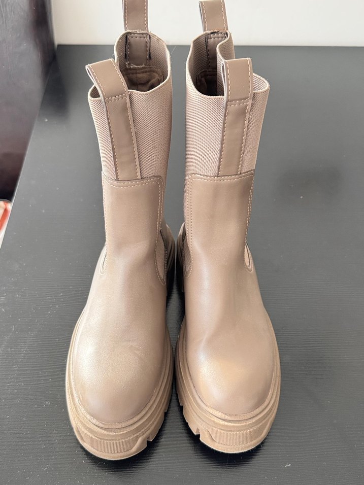 Bej Platform Topuklu Kadın Ayakkabı - Görsel 3