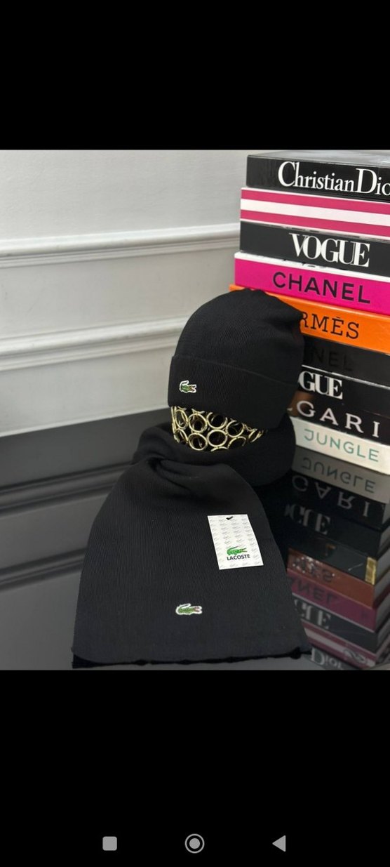 Beyaz Erkek Örgü Bere ve Atkı Seti(hilly) - Görsel 3