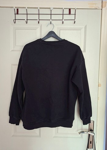 m Beden Siyah Kadın Oversize Sweatshirt