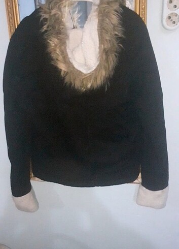 m Beden siyah Renk Crop Mont