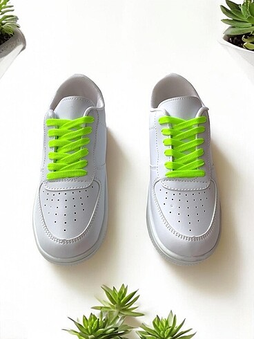 Diğer Beyaz-Neon Sarı Sneaker - No 36