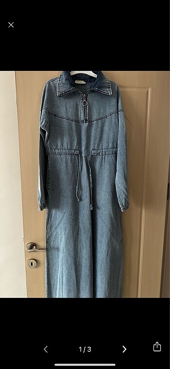 Tesettür denim elbise