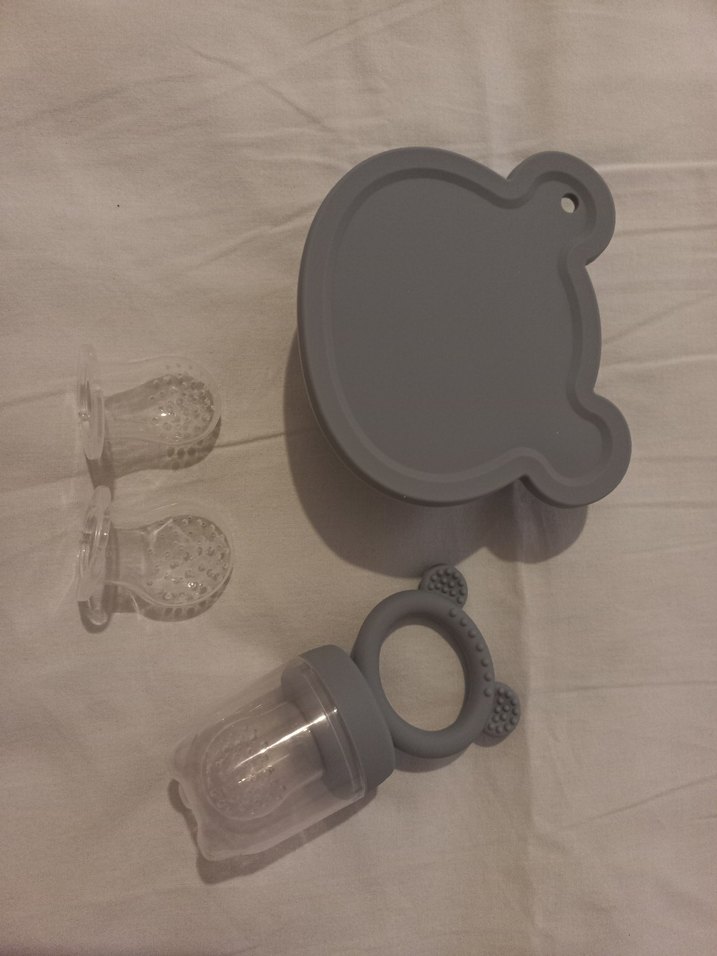 Gri Bebek Beslenme Seti ve Saklama Kutusu - Görsel 3