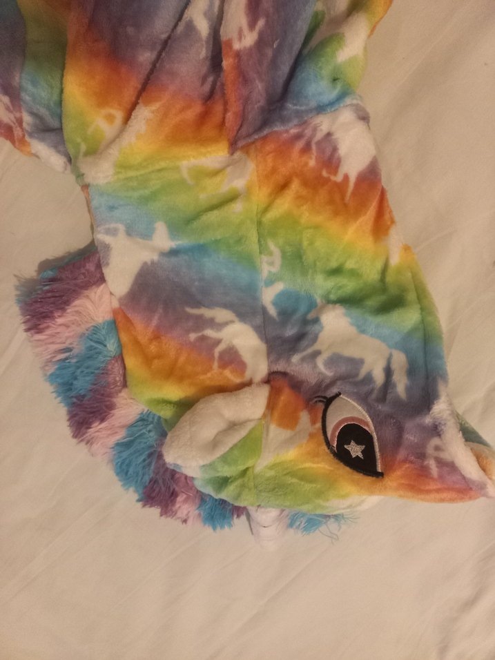 Kız Çocuk Renkli Batik Desenli Bornoz - Görsel 4