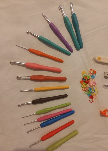 Bej Fermuarlı Amigurumi tığ kqnca seti - Görsel 3