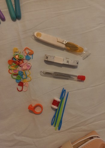 Bej Fermuarlı Amigurumi tığ kqnca seti - Görsel 6