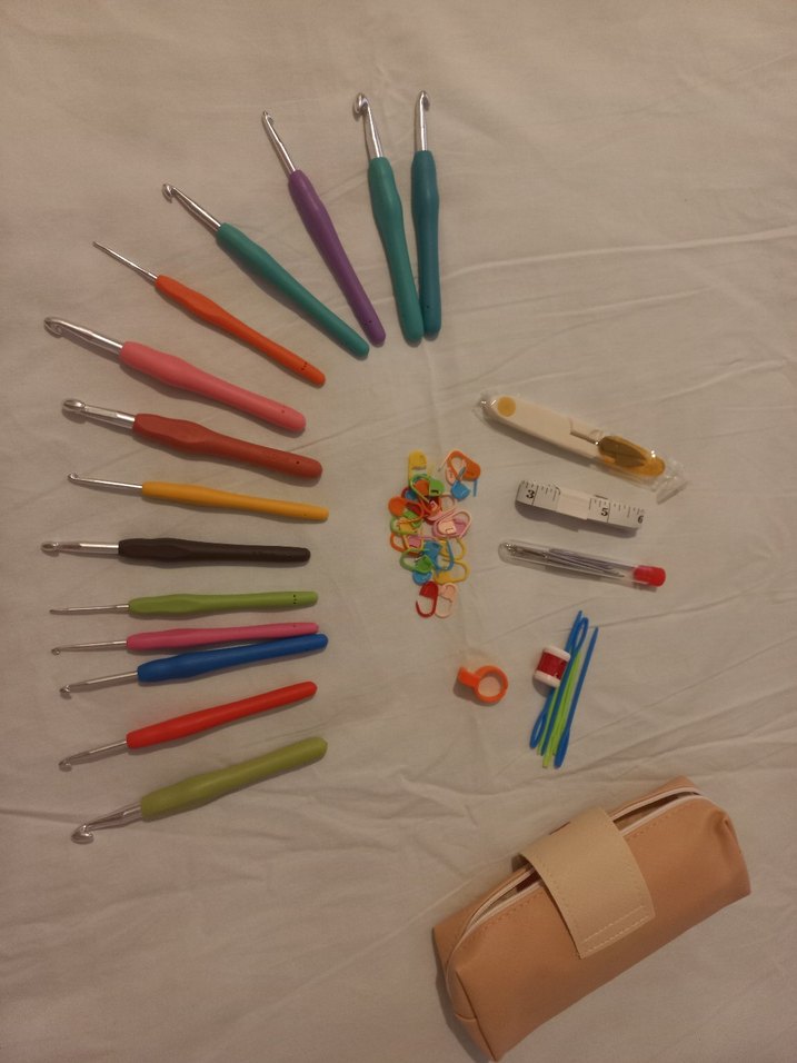 Bej Fermuarlı Amigurumi tığ kqnca seti - Görsel 5