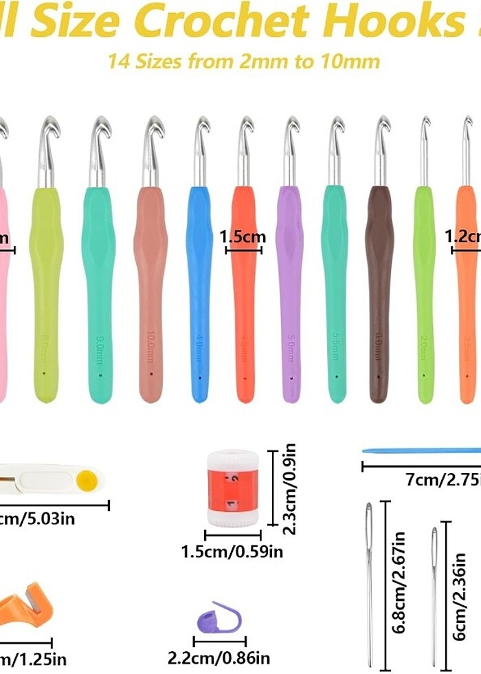 Tığ kanca seti 54 parça - Görsel 4