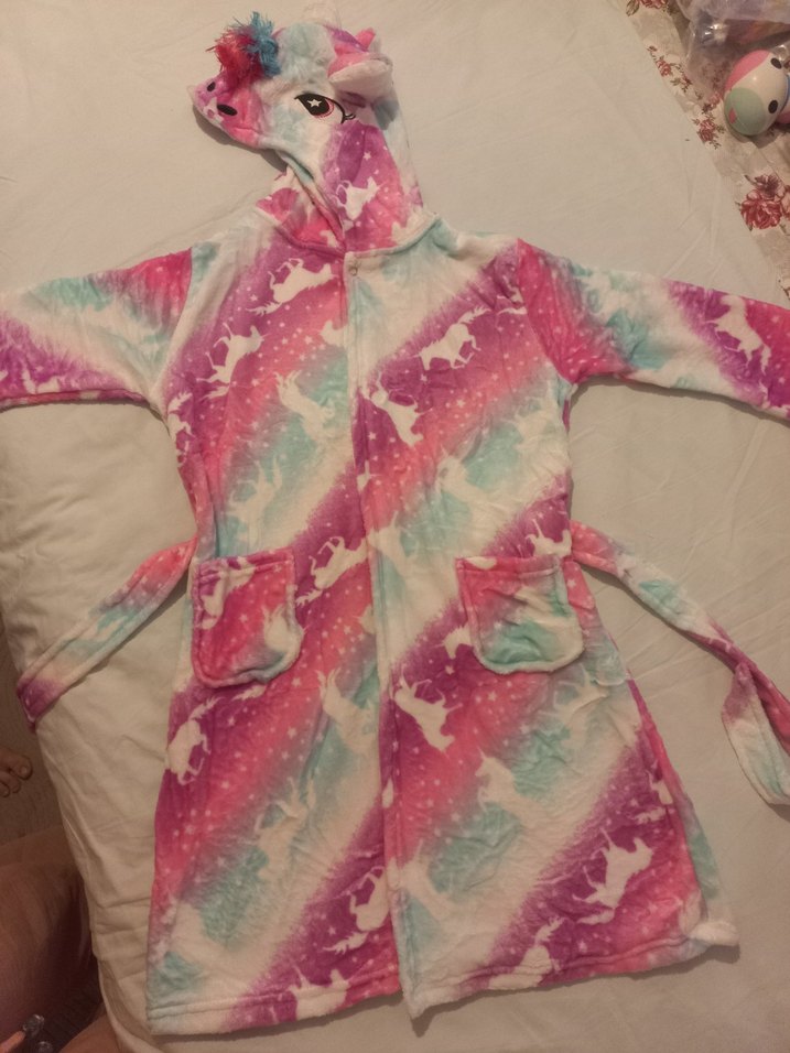 Çocuklar için Unicorn Desenli Renkli Battaniye - Görsel 4