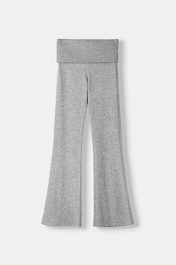 Bershka katlanmış bel bantlı ispanyol paça pantolon