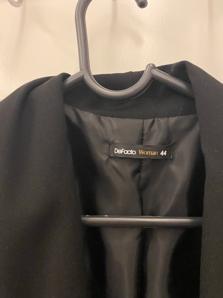 Siyah Midi Kadın Blazer Ceket - Görsel 2