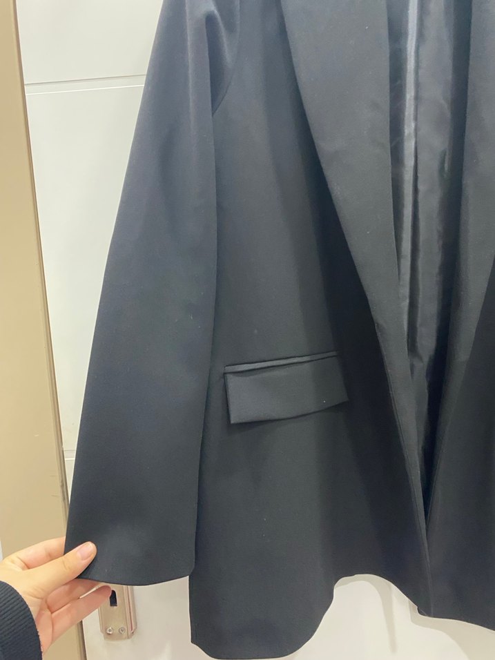 Siyah Midi Kadın Blazer Ceket - Görsel 3