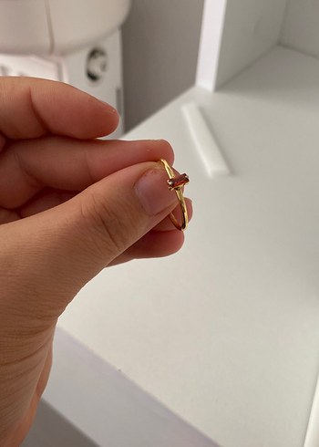 Renkli Taşlı Gold Kadın Yüzük Seti - Görsel 6