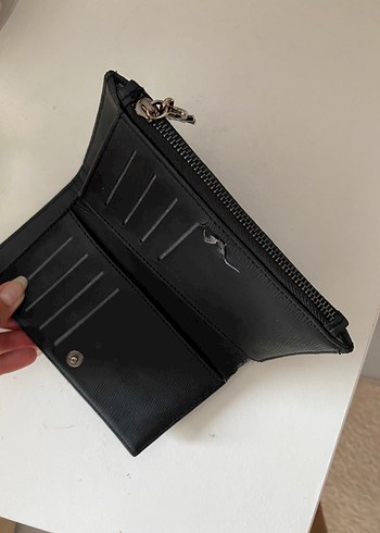 Benetton Siyah Baskılı Deri Cüzdan - Görsel 6