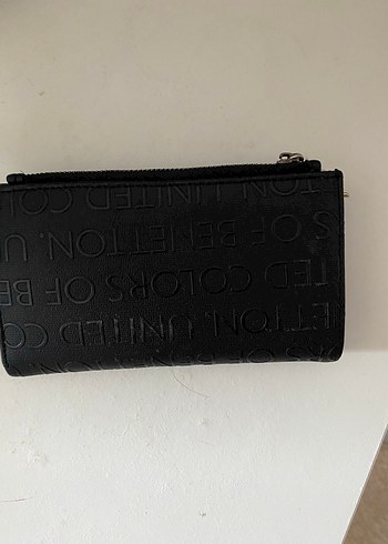 Benetton Siyah Baskılı Deri Cüzdan - Görsel 2