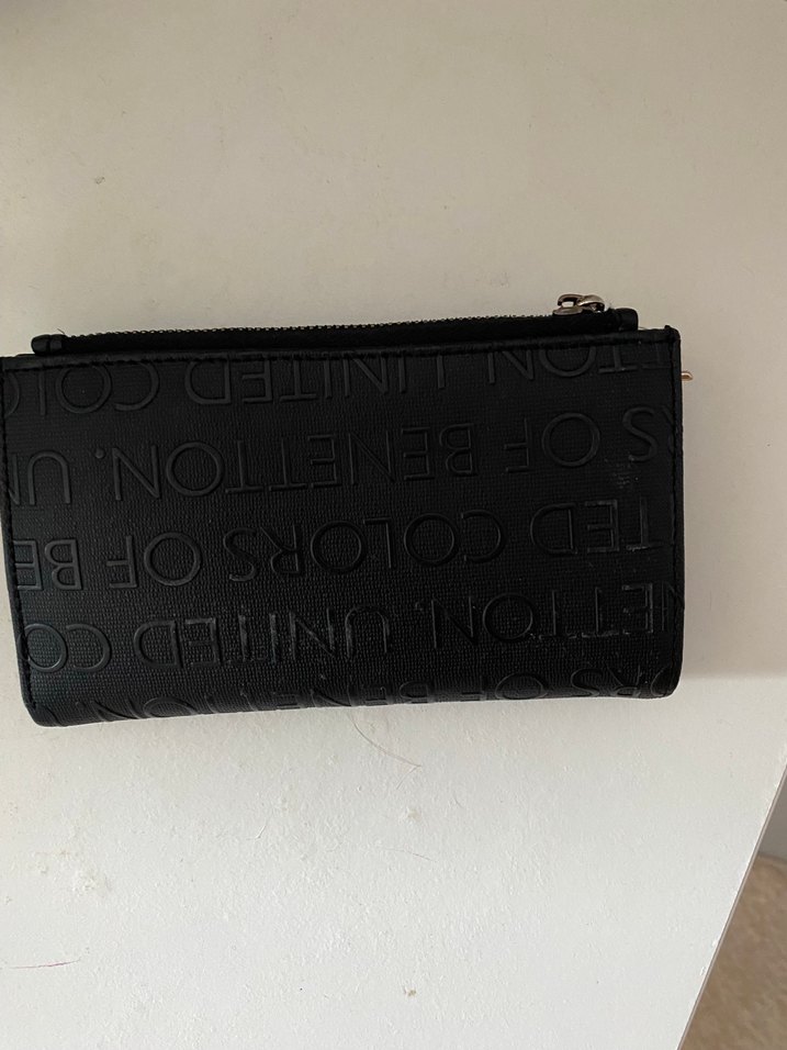 Benetton Siyah Baskılı Deri Cüzdan - Görsel 2