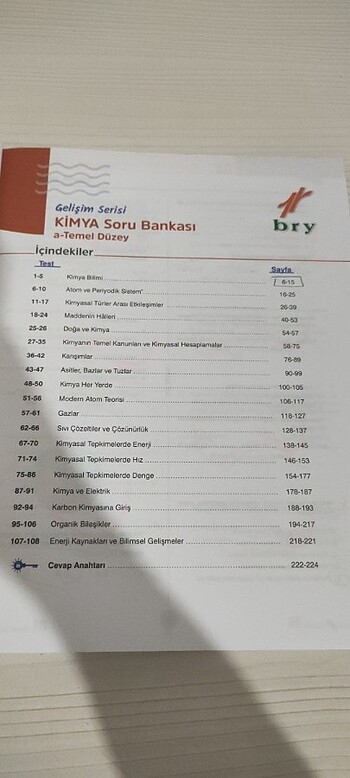  Beden Birey kimya soru Bankası a serisi