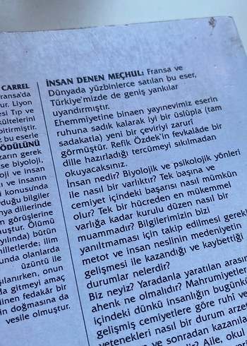 İnsan Denen Meçhul - Dr. Alexis Carrel - Görsel 2