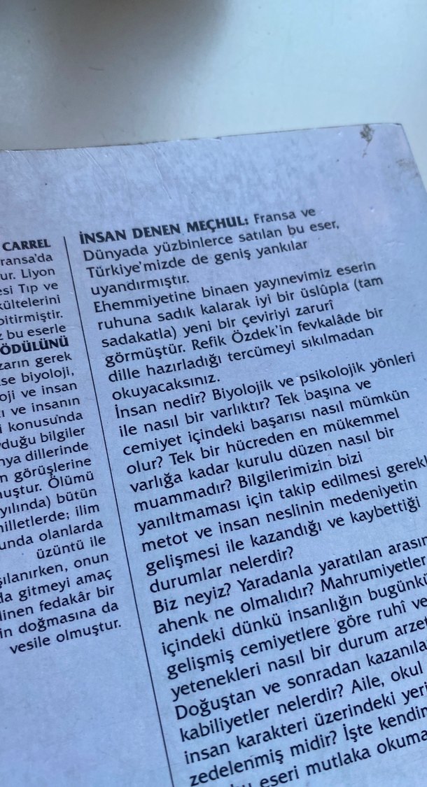 İnsan Denen Meçhul - Dr. Alexis Carrel - Görsel 2