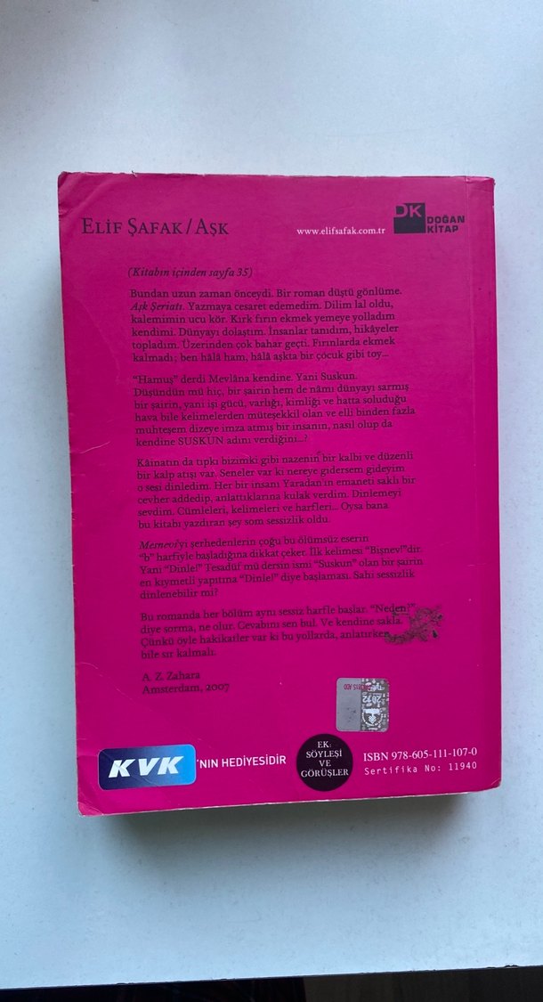 Elif Şafak - Aşk Romanı - Görsel 2