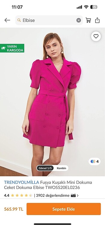 Pembe elbise