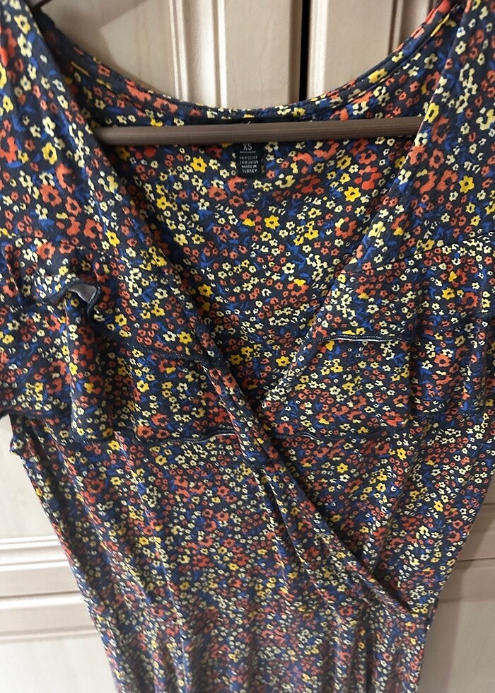 Mavi jeans elbise - Görsel 2