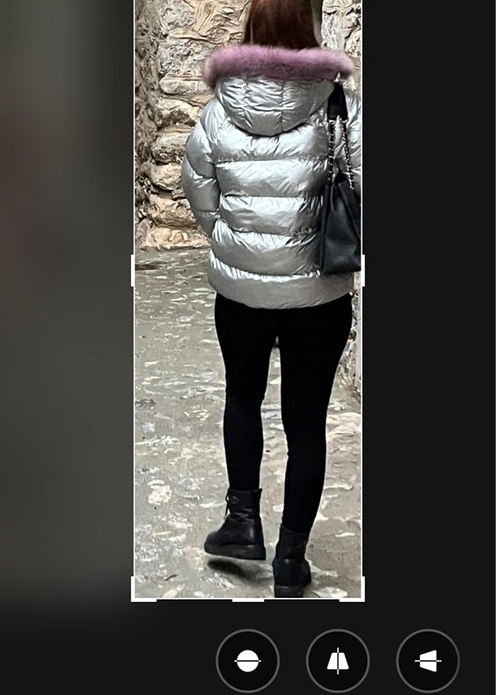 Tyess gümüş mont - Görsel 3