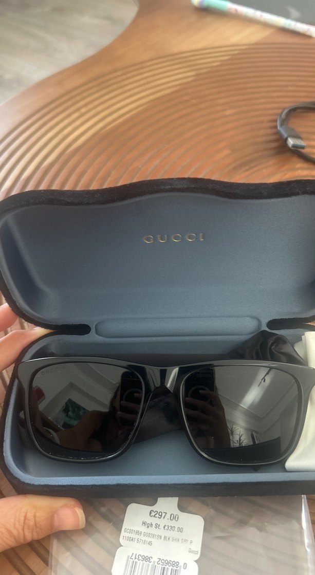 Siyah Gucci erkek Güneş Gözlüğü - Görsel 2