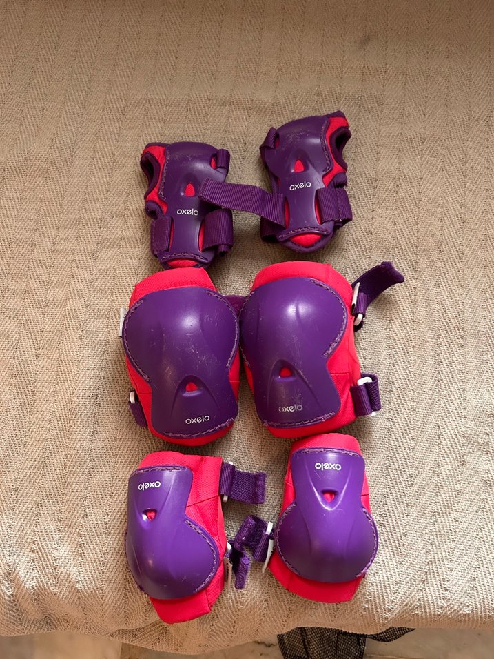 Pembe Renkli Biker Kask ve koruyucu set xs bedenn - Görsel 2