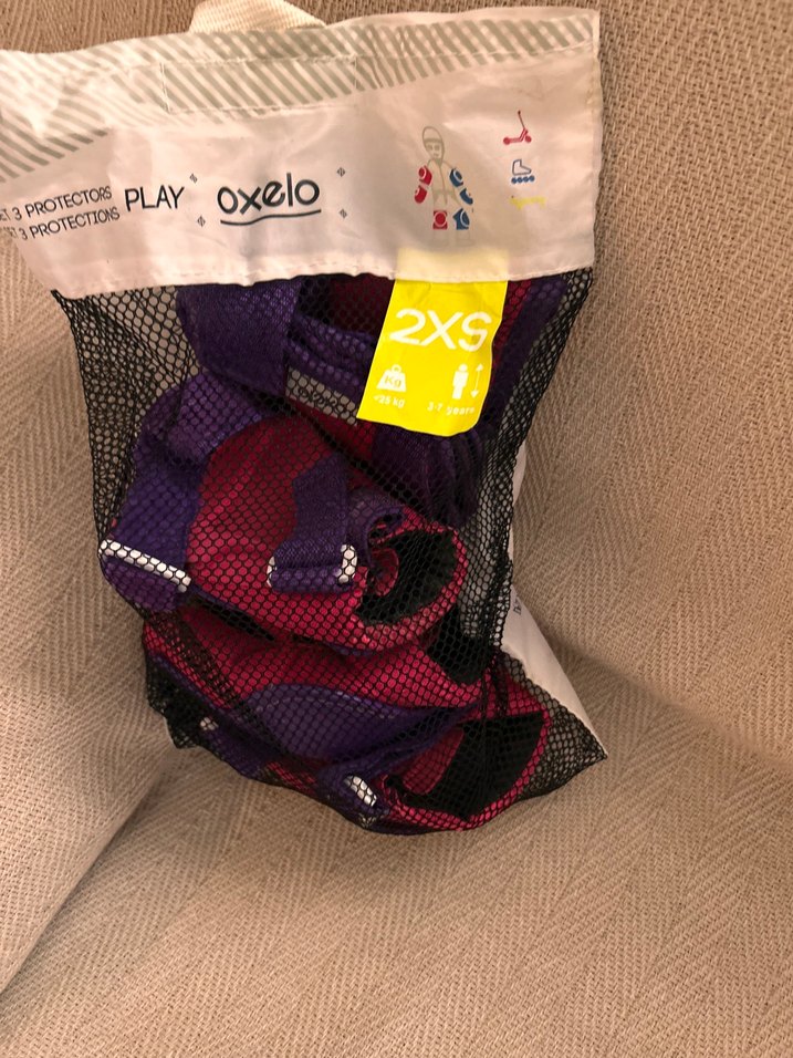 Pembe Renkli Biker Kask ve koruyucu set xs bedenn - Görsel 3