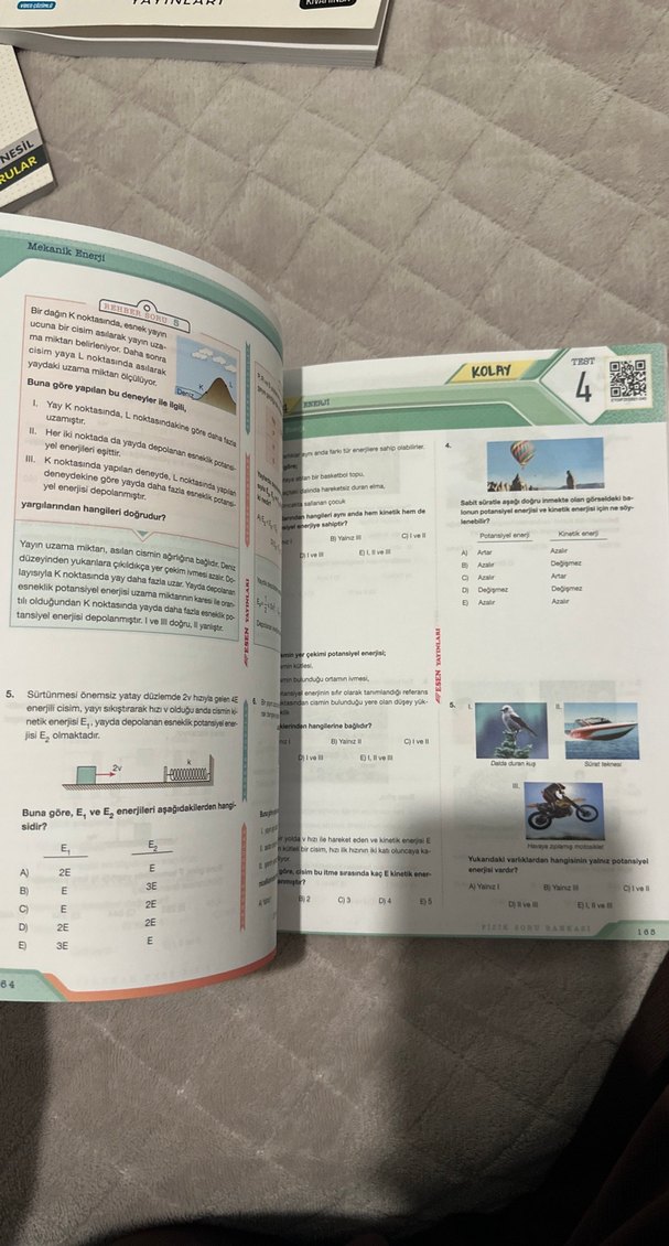 9.sınıf fizik test kitabı esen yayınları - Görsel 3