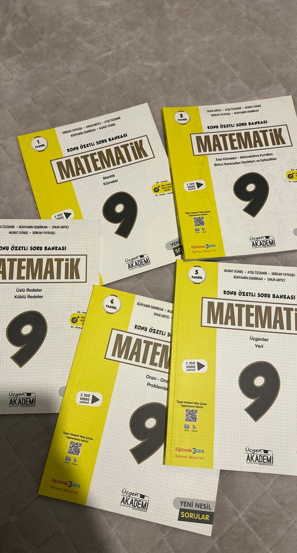 9. Sınıf Matematik Test Kitap Seti üçgen akademi - Görsel 5