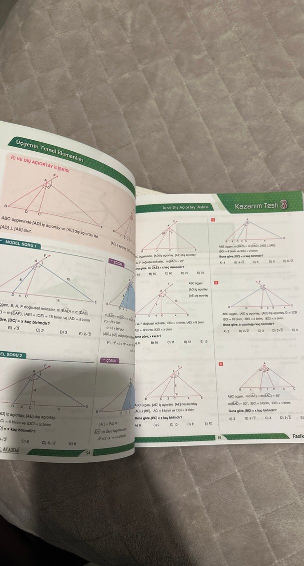 9. Sınıf Matematik Test Kitap Seti üçgen akademi - Görsel 2