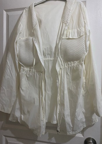 Beyaz Midi Hamile Keten Ceket - Görsel 3