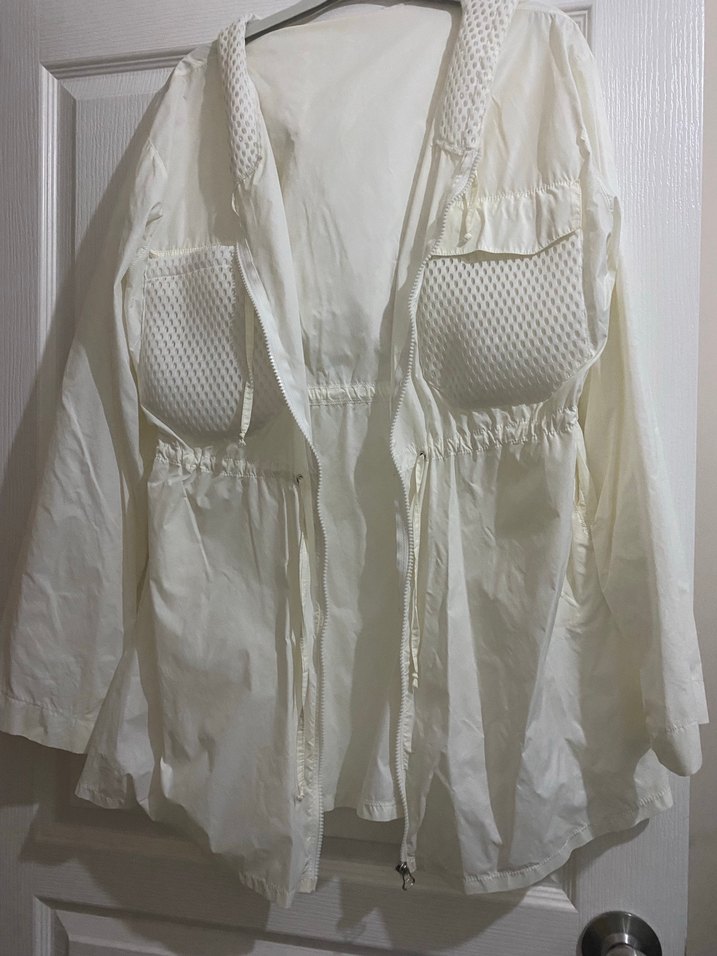 Beyaz Midi Hamile Keten Ceket - Görsel 3