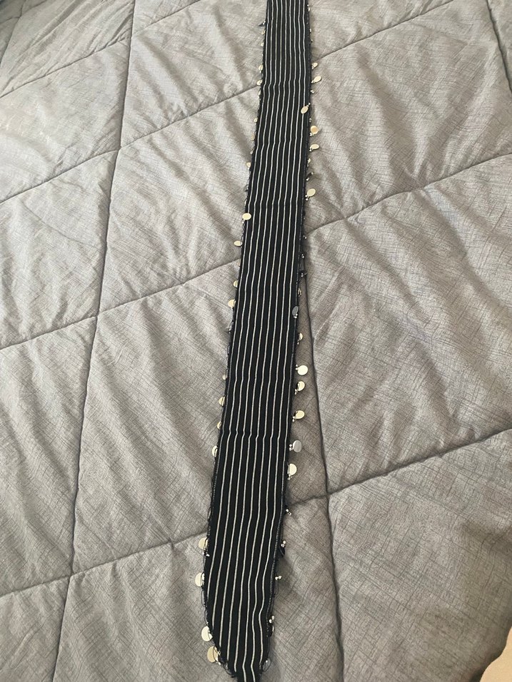 Düğmeli Siyah Bohem Kadın Fuları - Görsel 3