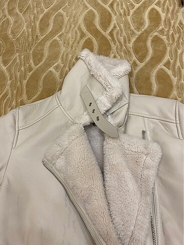 m Beden camel Renk Stradivarius biker deri mont