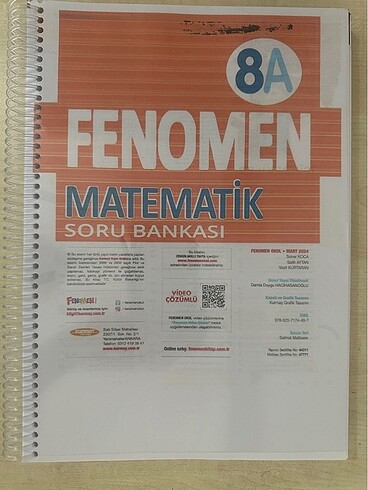 Fenomen 8A Matematik Soru Bankası