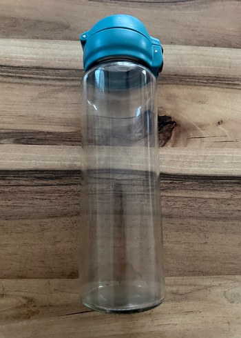 Mavi Kapaklı Cam Termos - Görsel 2