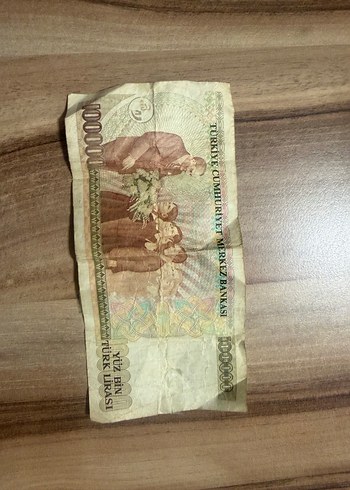 Koleksiyonluk Yüz Bin Lira Kâğıt Para - Görsel 2