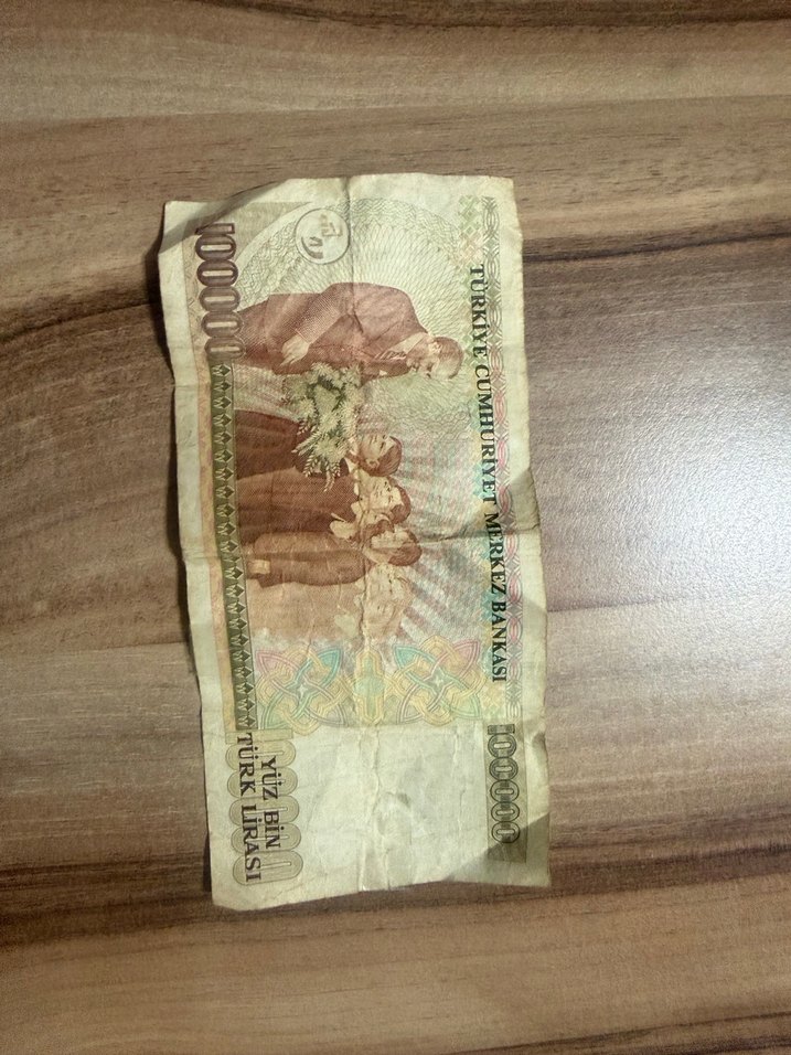 Koleksiyonluk Yüz Bin Lira Kâğıt Para - Görsel 2