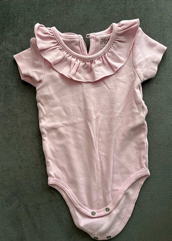 Pembe Fırfırlı Kolsuz Bebek Body - Görsel 2