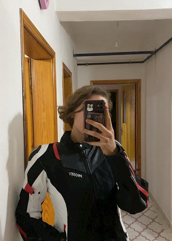 Siyah Kısa Biker Mont