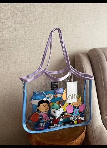Snoopy şeffaf çanta 