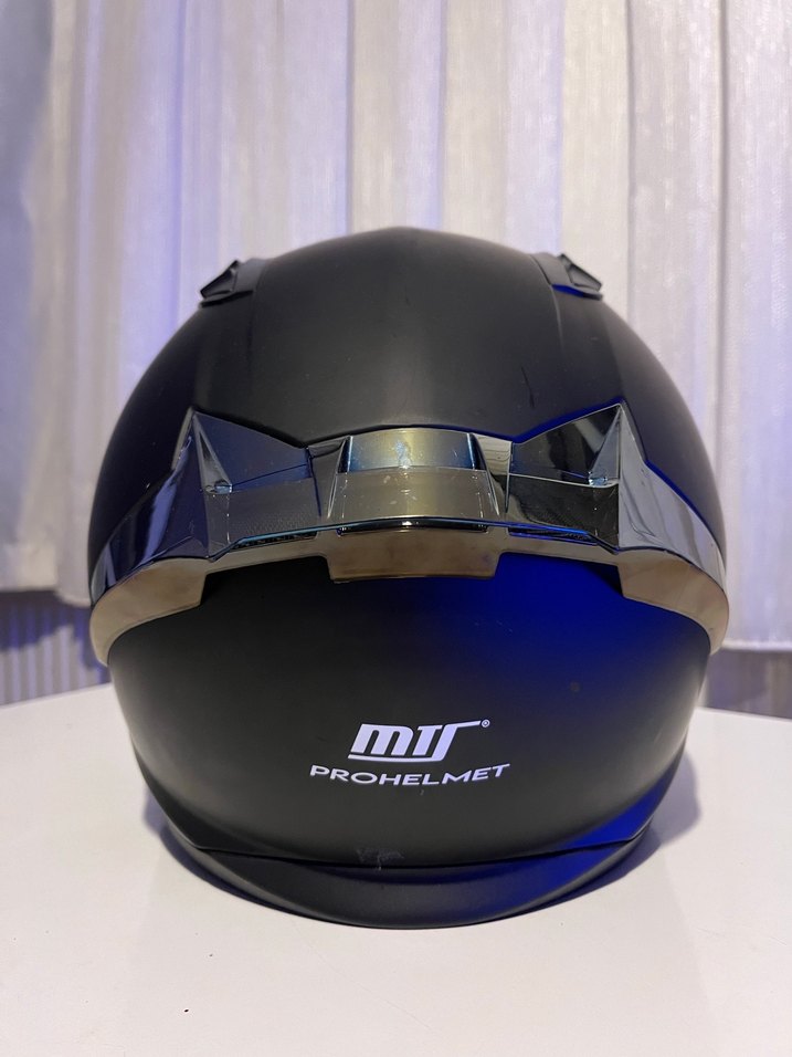 Siyah Mat Kask - Görsel 4